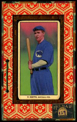 Picture, Helmar Brewing, T206-Helmar Card # 129, Fred V. Smith, Standing with bat, Buffalo Buffeds